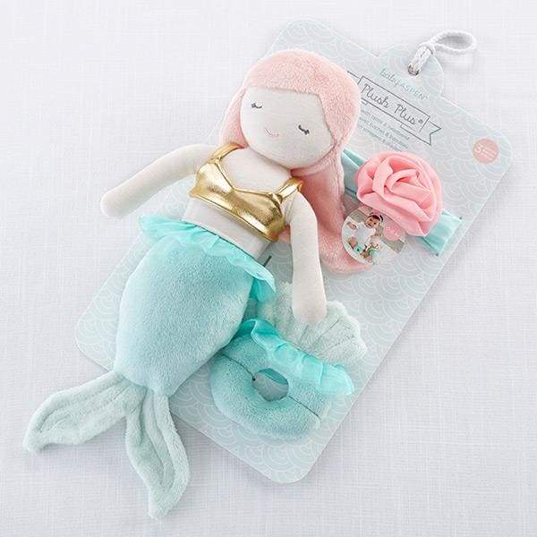 Mia the Mermaid Plush Plus Headband and Rattle for Baby | Baby Aspen ...